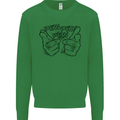 Pew Pew Pew Hands Funny Lightsaber Sci-Fi Mens Sweatshirt Jumper Irish Green