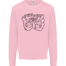 Pew Pew Pew Hands Funny Lightsaber Sci-Fi Mens Sweatshirt Jumper Light Pink