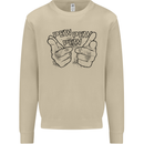 Pew Pew Pew Hands Funny Lightsaber Sci-Fi Mens Sweatshirt Jumper Sand
