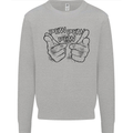 Pew Pew Pew Hands Funny Lightsaber Sci-Fi Mens Sweatshirt Jumper Sports Grey