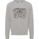 Pew Pew Pew Hands Funny Lightsaber Sci-Fi Mens Sweatshirt Jumper Sports Grey