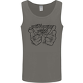 Pew Pew Pew Hands Funny Lightsaber Sci-Fi Mens Vest Tank Top Charcoal