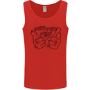 Pew Pew Pew Hands Funny Lightsaber Sci-Fi Mens Vest Tank Top Red