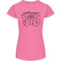 Pew Pew Pew Hands Funny Lightsaber Sci-Fi Womens Petite Cut T-Shirt Azalea