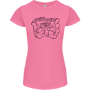 Pew Pew Pew Hands Funny Lightsaber Sci-Fi Womens Petite Cut T-Shirt Azalea