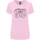 Pew Pew Pew Hands Funny Lightsaber Sci-Fi Womens Wider Cut T-Shirt Light Pink