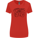 Pew Pew Pew Hands Funny Lightsaber Sci-Fi Womens Wider Cut T-Shirt Red
