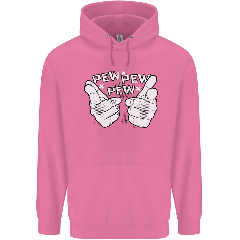 Pew Pew Pew Hands Funny Sci-Fi Lightsaber Childrens Kids Hoodie Azalea