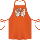 Pew Pew Pew Hands Funny Sci-Fi Lightsaber Cotton Apron 100% Organic Orange