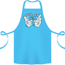 Pew Pew Pew Hands Funny Sci-Fi Lightsaber Cotton Apron 100% Organic Turquoise