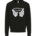 Pew Pew Pew Hands Funny Sci-Fi Lightsaber Kids Sweatshirt Jumper Black