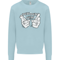 Pew Pew Pew Hands Funny Sci-Fi Lightsaber Kids Sweatshirt Jumper Light Blue