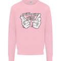 Pew Pew Pew Hands Funny Sci-Fi Lightsaber Kids Sweatshirt Jumper Light Pink