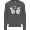 Pew Pew Pew Hands Funny Sci-Fi Lightsaber Kids Sweatshirt Jumper Storm Grey
