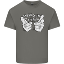 Pew Pew Pew Hands Funny Sci-Fi Lightsaber Kids T-Shirt Childrens Charcoal