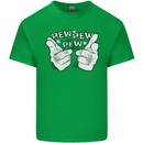 Pew Pew Pew Hands Funny Sci-Fi Lightsaber Kids T-Shirt Childrens Irish Green