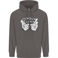 Pew Pew Pew Hands Funny Sci-Fi Lightsaber Mens 80% Cotton Hoodie Charcoal
