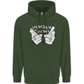 Pew Pew Pew Hands Funny Sci-Fi Lightsaber Mens 80% Cotton Hoodie Forest Green
