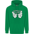 Pew Pew Pew Hands Funny Sci-Fi Lightsaber Mens 80% Cotton Hoodie Irish Green