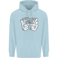 Pew Pew Pew Hands Funny Sci-Fi Lightsaber Mens 80% Cotton Hoodie Light Blue