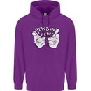 Pew Pew Pew Hands Funny Sci-Fi Lightsaber Mens 80% Cotton Hoodie Purple