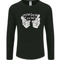 Pew Pew Pew Hands Funny Sci-Fi Lightsaber Mens Long Sleeve T-Shirt Black