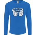 Pew Pew Pew Hands Funny Sci-Fi Lightsaber Mens Long Sleeve T-Shirt Royal Blue