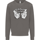 Pew Pew Pew Hands Funny Sci-Fi Lightsaber Mens Sweatshirt Jumper Charcoal