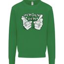 Pew Pew Pew Hands Funny Sci-Fi Lightsaber Mens Sweatshirt Jumper Irish Green