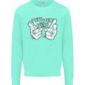 Pew Pew Pew Hands Funny Sci-Fi Lightsaber Mens Sweatshirt Jumper Peppermint