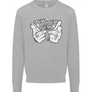Pew Pew Pew Hands Funny Sci-Fi Lightsaber Mens Sweatshirt Jumper Sports Grey
