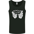 Pew Pew Pew Hands Funny Sci-Fi Lightsaber Mens Vest Tank Top Black