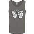 Pew Pew Pew Hands Funny Sci-Fi Lightsaber Mens Vest Tank Top Charcoal