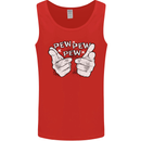Pew Pew Pew Hands Funny Sci-Fi Lightsaber Mens Vest Tank Top Red