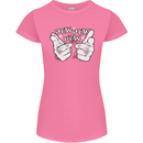 Pew Pew Pew Hands Funny Sci-Fi Lightsaber Womens Petite Cut T-Shirt Azalea