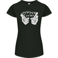 Pew Pew Pew Hands Funny Sci-Fi Lightsaber Womens Petite Cut T-Shirt Black