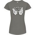 Pew Pew Pew Hands Funny Sci-Fi Lightsaber Womens Petite Cut T-Shirt Charcoal