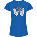 Pew Pew Pew Hands Funny Sci-Fi Lightsaber Womens Petite Cut T-Shirt Royal Blue