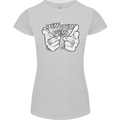 Pew Pew Pew Hands Funny Sci-Fi Lightsaber Womens Petite Cut T-Shirt Sports Grey