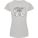 Pew Pew Pew Hands Funny Sci-Fi Lightsaber Womens Petite Cut T-Shirt Sports Grey
