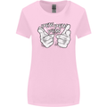 Pew Pew Pew Hands Funny Sci-Fi Lightsaber Womens Wider Cut T-Shirt Light Pink