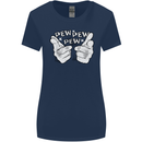 Pew Pew Pew Hands Funny Sci-Fi Lightsaber Womens Wider Cut T-Shirt Navy Blue