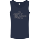 Photography Eat Sleep Photos Photographer Mens Vest Tank Top Navy Blue