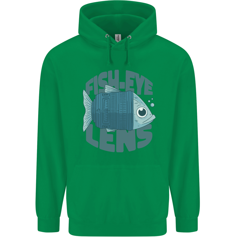 Photography Funny Fisheye Lens Photographer Childrens Kids Hoodie Irish Green