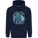 Photography Funny Fisheye Lens Photographer Childrens Kids Hoodie Navy Blue