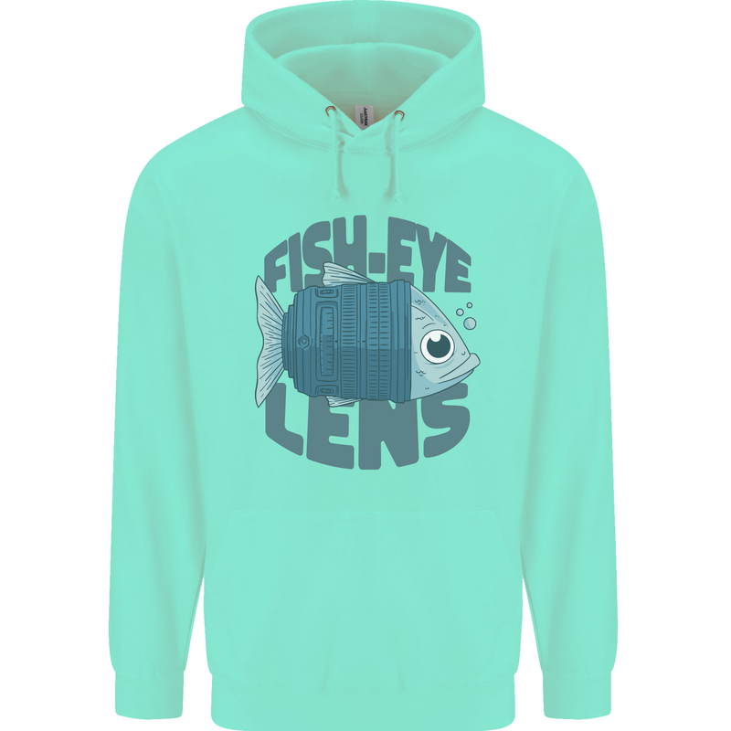 Photography Funny Fisheye Lens Photographer Childrens Kids Hoodie Peppermint