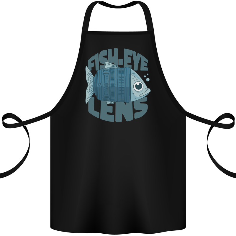 Photography Funny Fisheye Lens Photographer Cotton Apron 100% Organic Black