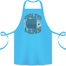 Photography Funny Fisheye Lens Photographer Cotton Apron 100% Organic Turquoise