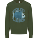 Photography Funny Fisheye Lens Photographer Kids Sweatshirt Jumper Forest Green