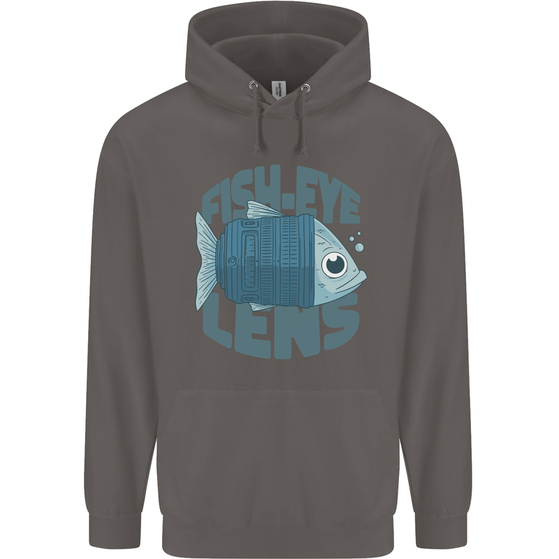 Photography Funny Fisheye Lens Photographer Mens 80% Cotton Hoodie Charcoal